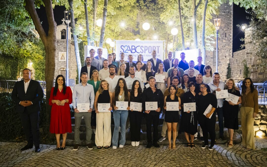 Group photo of course graduates in Montenegro